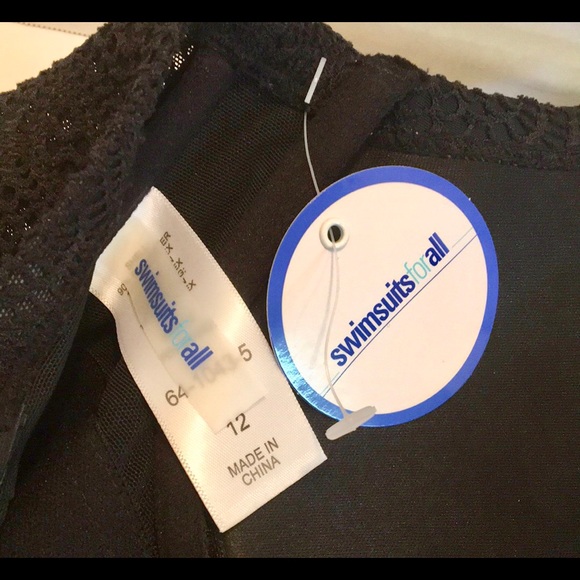 SWIMSUITS 4 ALL NEW TAG SLeek  BLACK ADJUSTABLE 12 - Picture 8 of 8